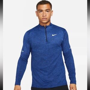 Nike DJ0531 430 Element TOP HALF ZIP LONG SLEEVE THUMB SHIRT PULLOVER Blue Sm